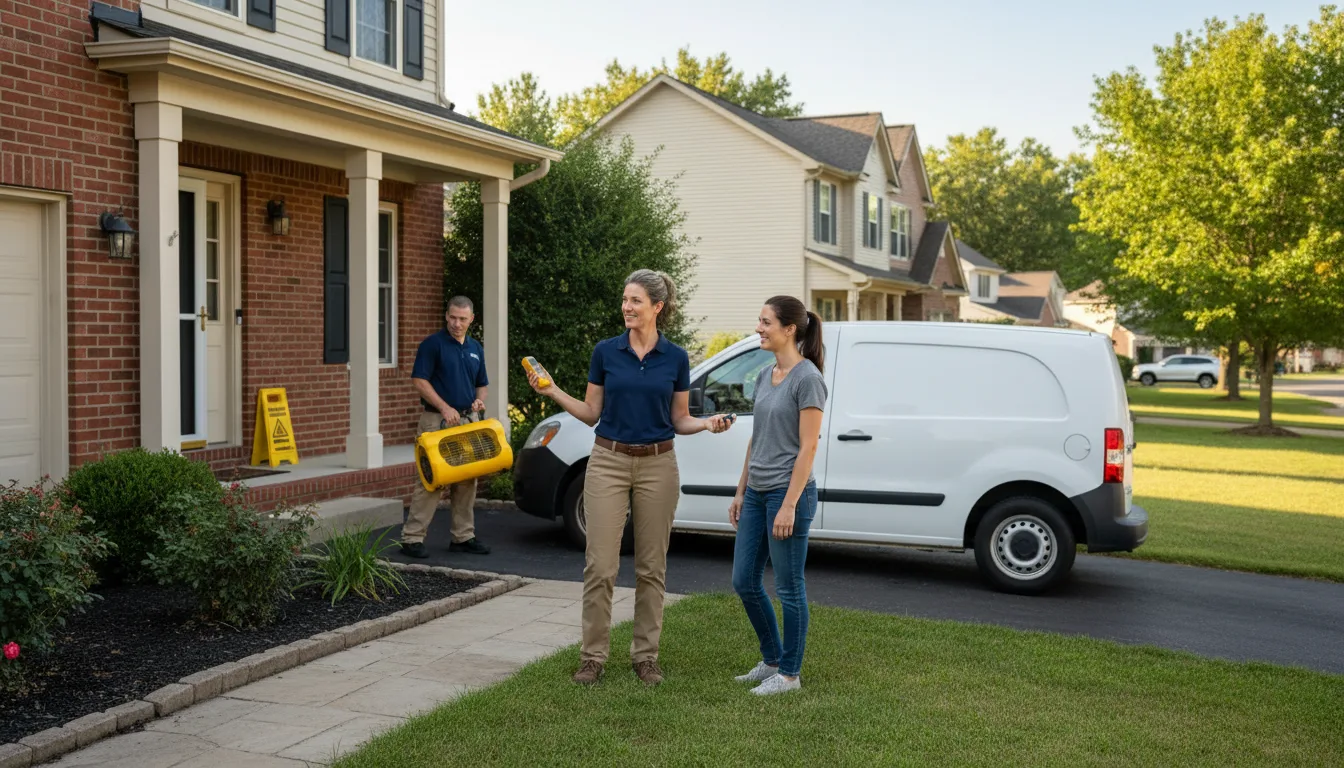 Residential water damage restoration in Gilson, IL